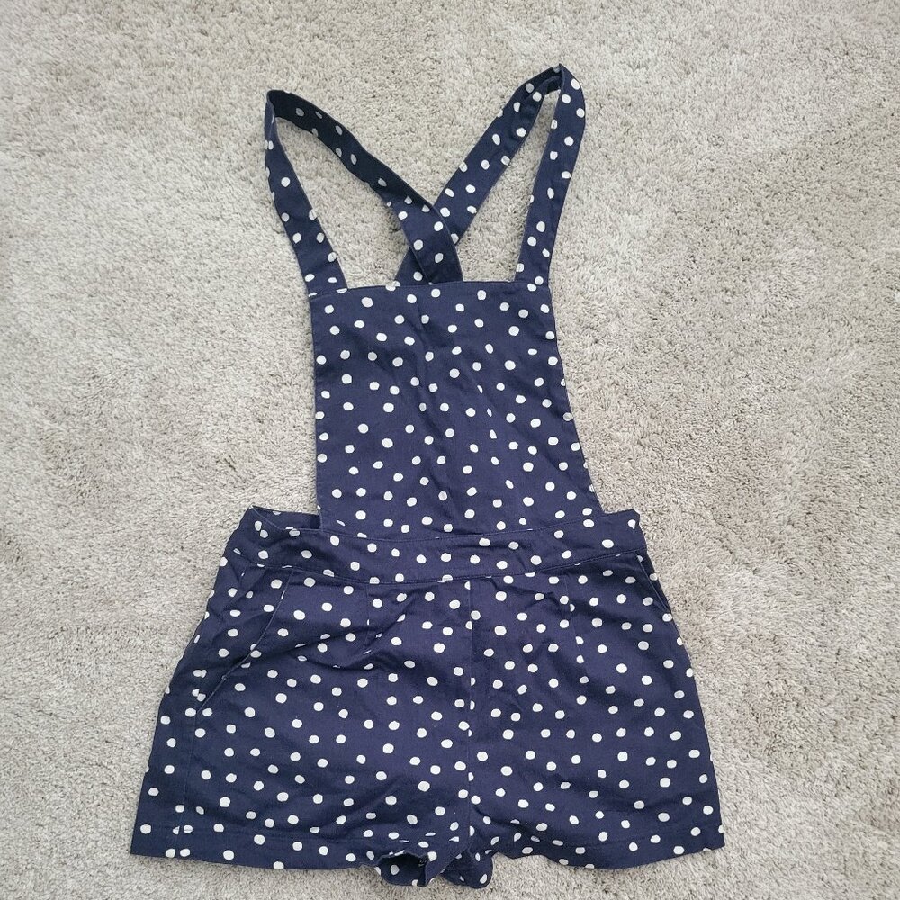 Forever 21 Cotton Polka Dot Overalls